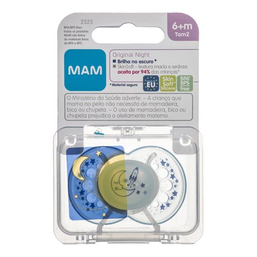 Chupeta MAM Night Silk Touch Boys +6 Meses