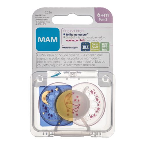 Chupeta MAM Original Night Silk Touch Girls +6 Meses