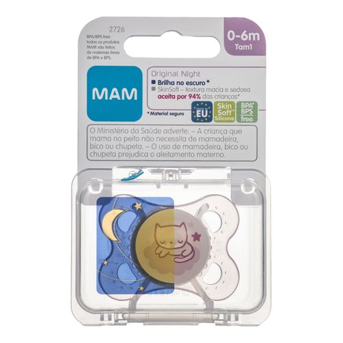 Chupeta MAM Original Night Silk Touch Girls 0-6 Meses