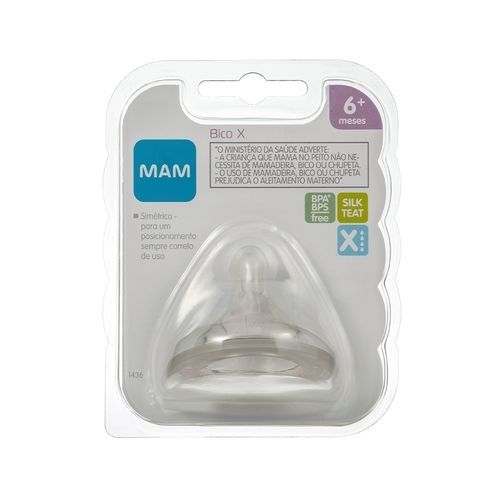Bico para Mamadeira MAM X Fluxo Super Rápido com 1 Unidade