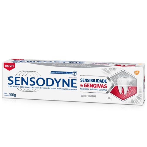 Creme Dental Sensodyne Sensibilidade & Gengivas Whitening 100g