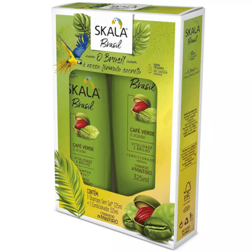 Kit Shampoo + Condicionador Skala Brasil Café Verde e Ucuuba 325ml
