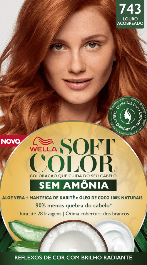 Tintura Soft Color Louro Acobreado 743