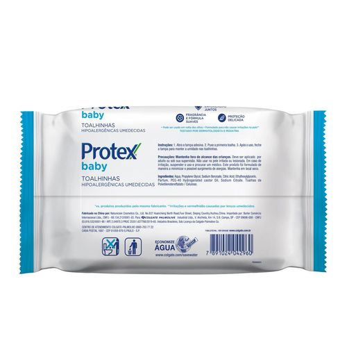 Lenço Umedecido Protex Baby Proteção Delicada com 48 Unidades