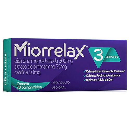Miorrelax 3 Ativos com 30 Comprimidos