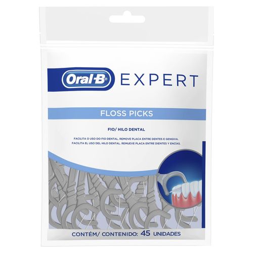 Fio Dental Oral-B Expert Floss Picks com 45 Unidades