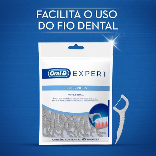 Fio Dental Oral-B Expert Floss Picks com 45 Unidades