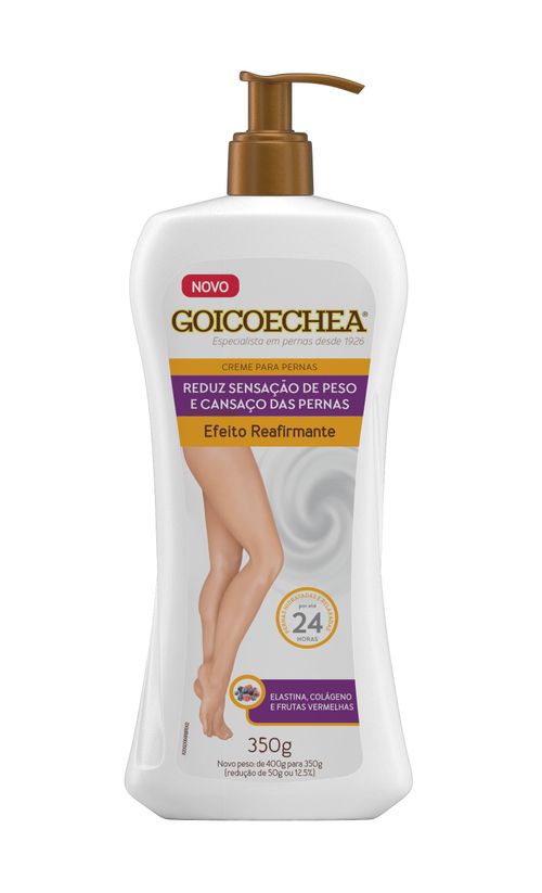 Creme Para Pernas Goicoechea Efeito Reafirmante Elastina, Colágeno e Frutas Vermelhas 350g