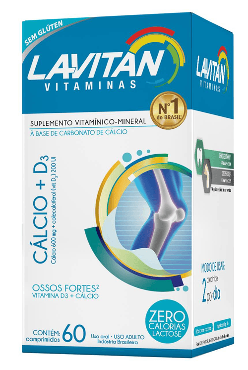 Lavitan Cálcio +  D3 com 60 Comprimidos