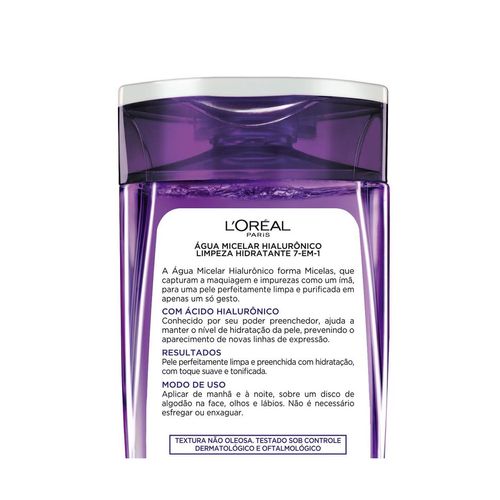 Água Micelar Hialurônico  L'oréal Paris 200ml