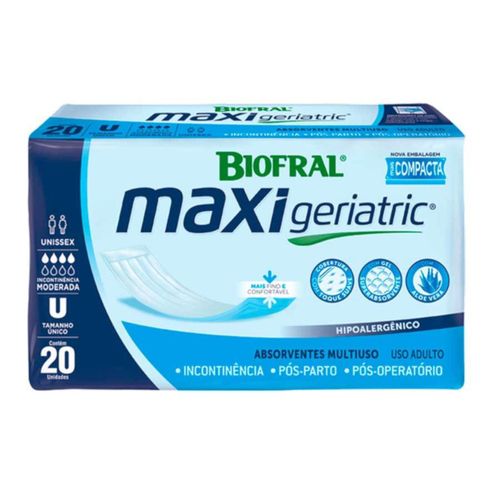 Absorvente Geriátrico Biofral Maxi Geriatric com 20 Unidades