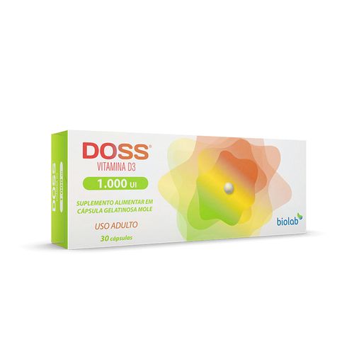 Doss Vitamina D3 1.000 UI com 30 Cápsulas