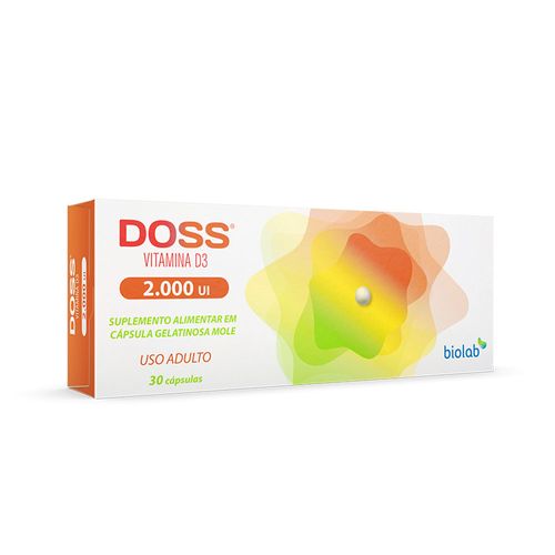 Doss Vitamina D3 2.000 com 30 Cápsulas