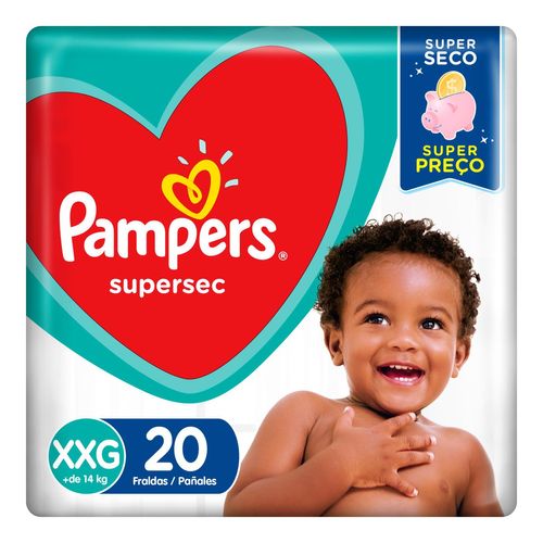 Fralda Pampers Supersec Pacote XXG com 20 Unidades